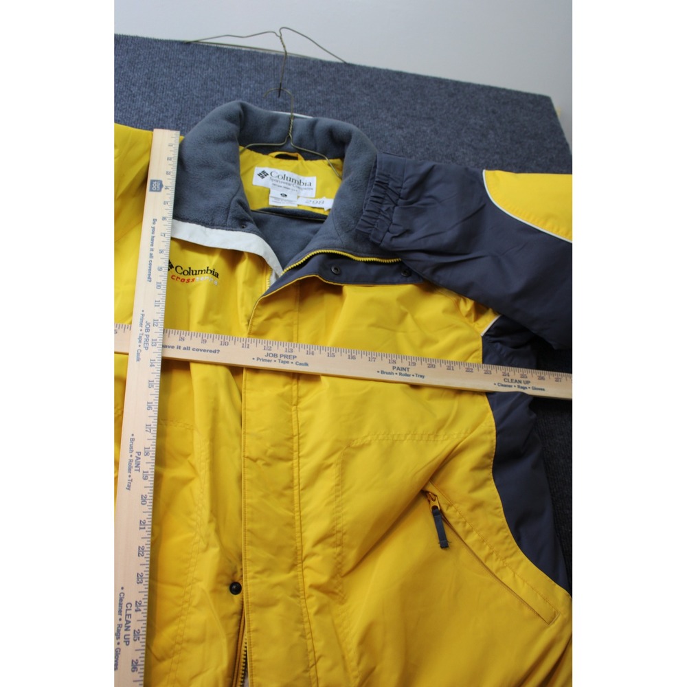 Columbia Sportswear Crossterra Jacket Mens XL Yellow Grey Fleece Lined Outdoor - Picture 7 of 8